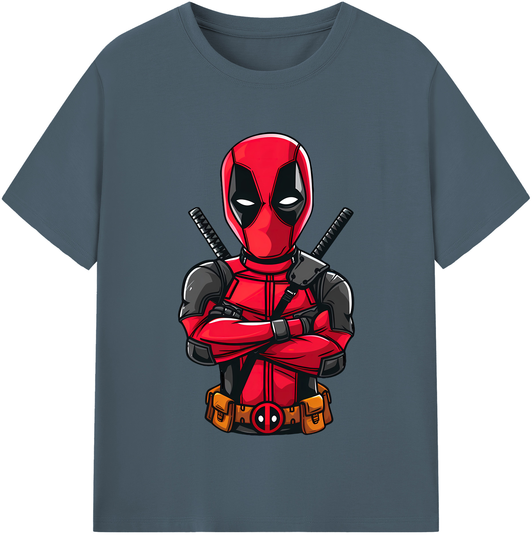 （画像用） Deadpool デッドプール 綿100％半袖Tシャツ（フロントプリント）